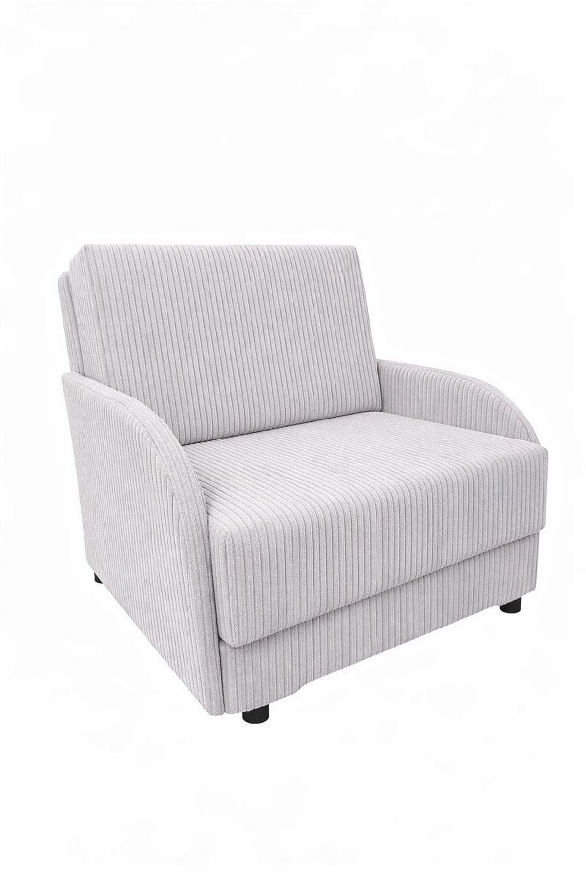 BETTSOFA TIGO Beige Velours-Stoff mit Schlaffunktion - Beige, Textil (105/88/90cm) - MASSENO