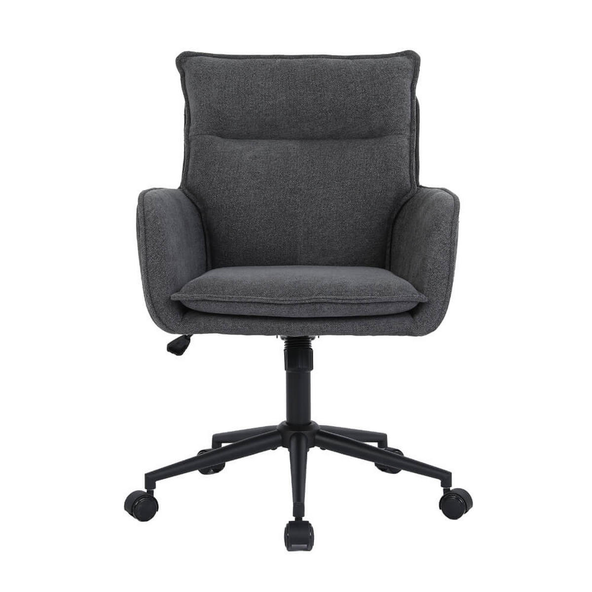 BÜROSTUHL aus Webstoff CORA - Anthrazit - Anthrazit, Kunststoff (60/100/70cm) - Home Deluxe