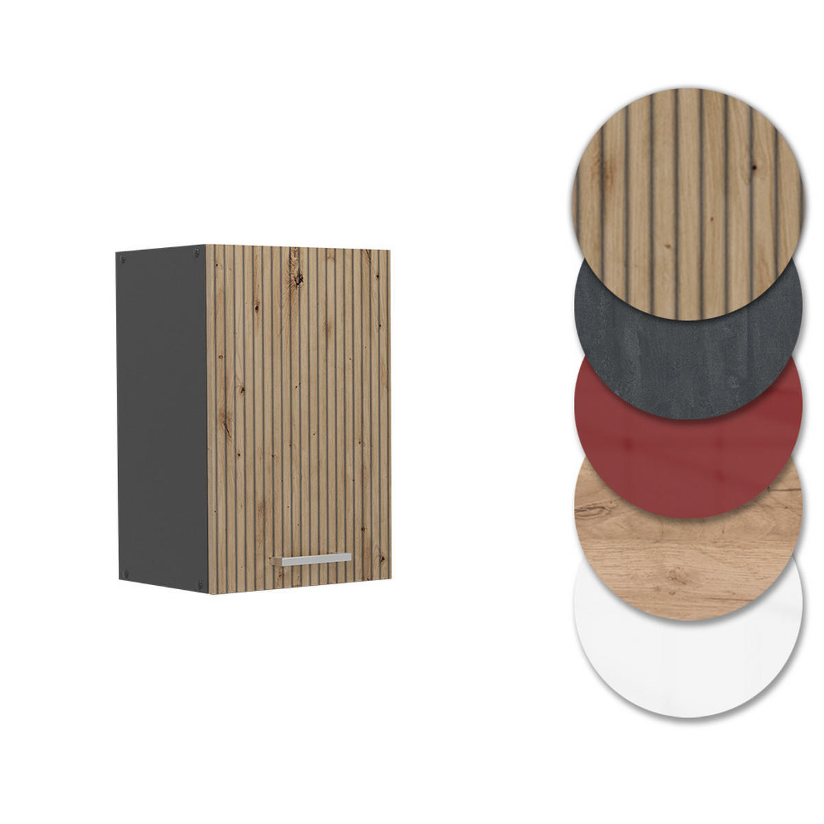 HÄNGESCHRANK R-Line Artisan-Eiche 40 cm - Anthrazit/Eiche Artisan, Holzwerkstoff (40/60/31cm) - Vicco