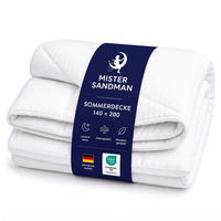 SOMMERBETTDECKE 140x200 cm – leichte Bettdecke mit kühlender Füllung & atmungsaktivem Mikrofaserbezug - Weiß, Textil (140/200cm) - Mister Sandman