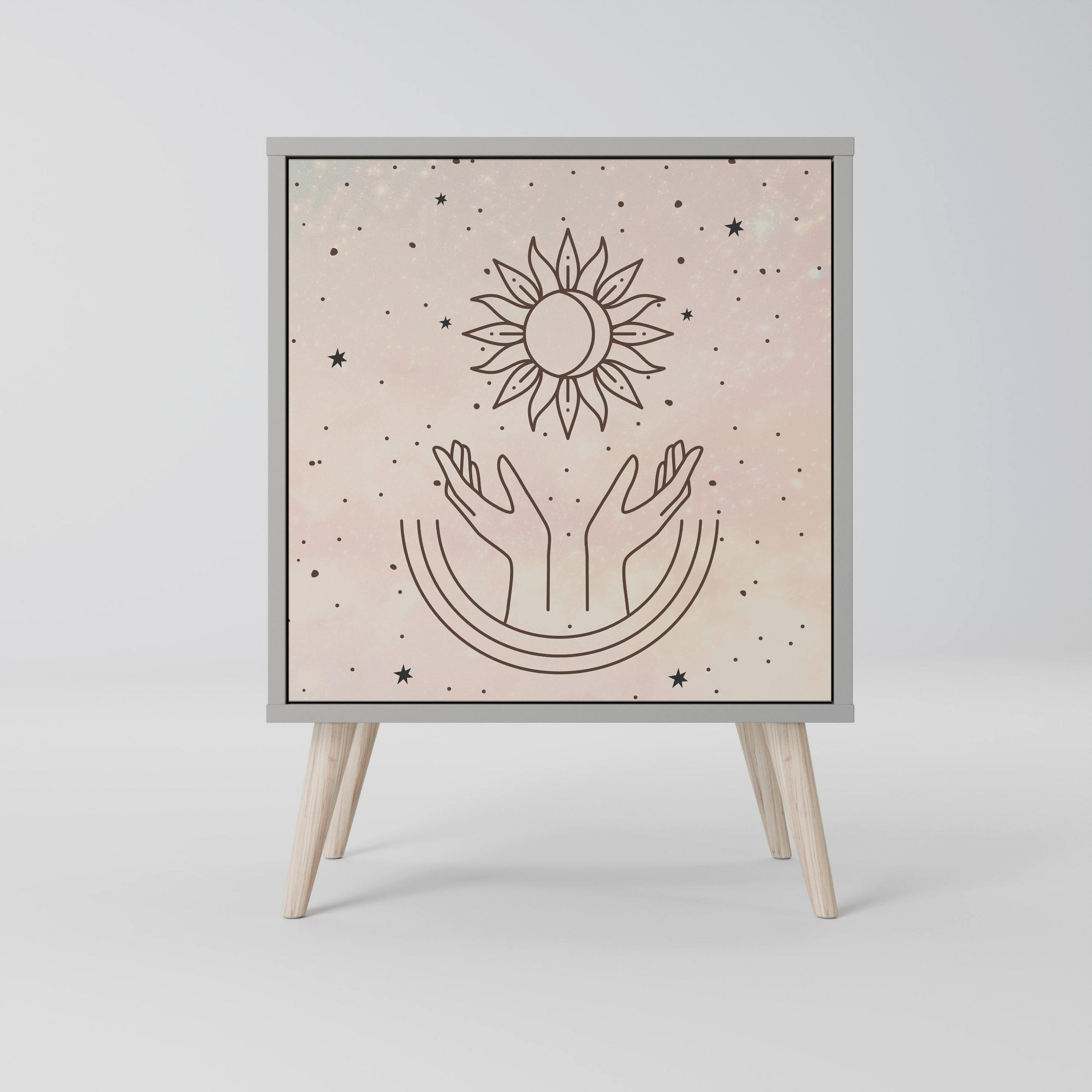 SpaceRebels Sideboard Grau 57.5x77.5x42 cm