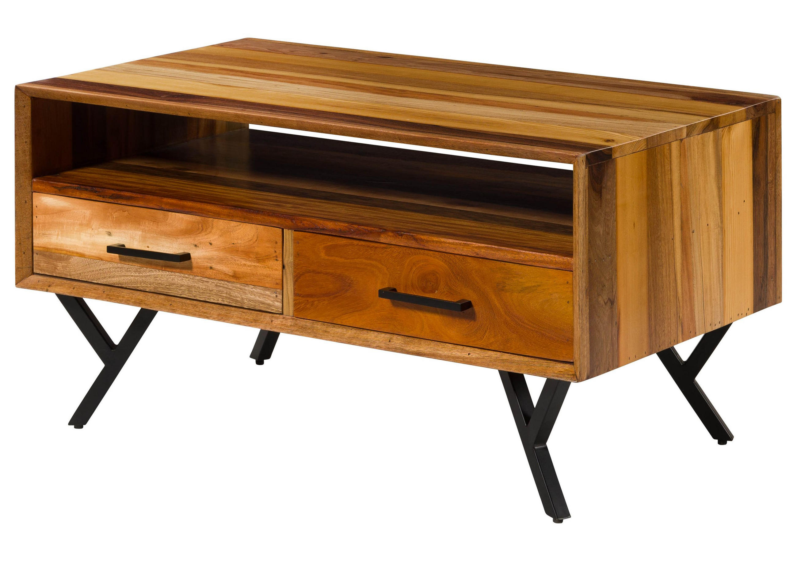 COUCHTISCH Altholz 100x60x51 natur lackiert AVIGNON #115 - Braun, Holzwerkstoff (60/100/51cm) - Massivmoebel24