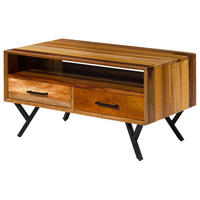 COUCHTISCH Altholz 100x60x51 natur lackiert AVIGNON #115 - Braun, Holzwerkstoff (60/100/51cm) - Massivmoebel24