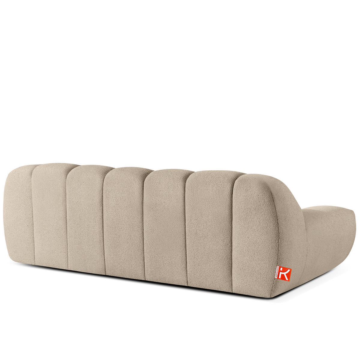 EINZELSOFA VENA Bouclé, Beige - Beige, Holz/Textil (225/72/105cm) - KONSIMO®