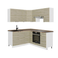 ECKKÜCHE Fame-Line Eiche Paneel/Weiß 160 x 190 cm , AP Eiche - Hellbraun/Eichefarben, Holzwerkstoff (190/81.6/60cm) - Vicco