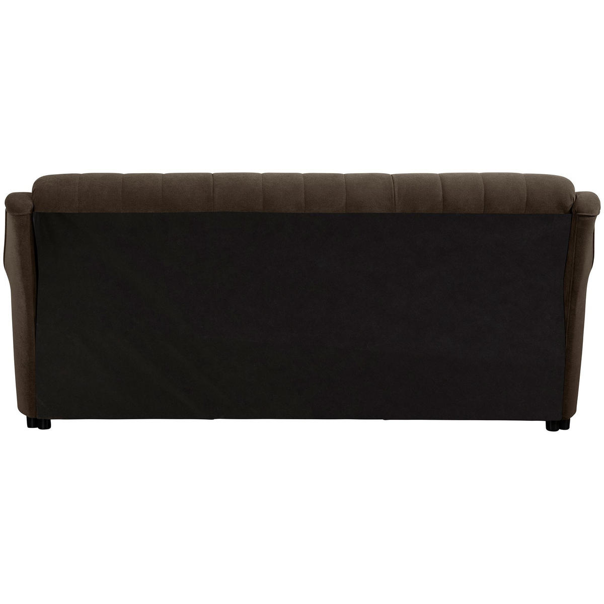 SOFA 3-Sitzer mit Bettfunktion Kaylyn Flockstoff braun - Braun, Kunststoff (207/89/83cm) - 58aufmkessel
