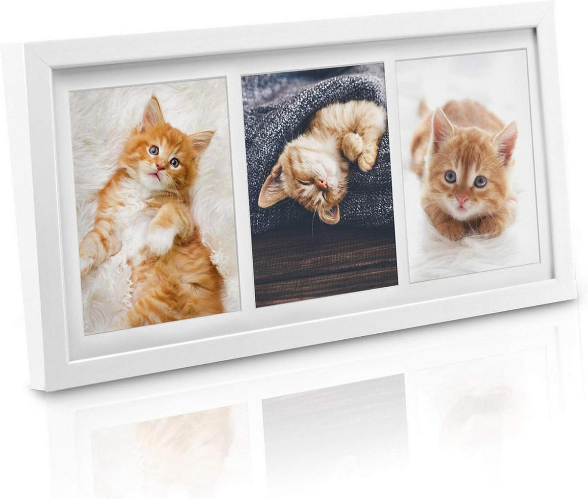 BILDERRAHMEN Galeria 10x15cm Weiß (6tlg) - Weiß, Holzwerkstoff (20/2/37cm) - BoMoe