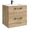 BADMÖBEL-SET Muro 2 Teile Eiche - 60 x 45 x 61 cm - Eichefarben, Holz (60/61/45cm) - Badplaats