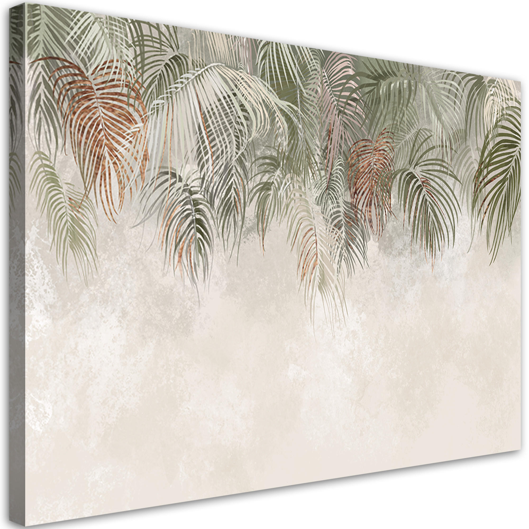 WANDBILD palmenblätter - Beige, Textil (60/40cm) - Feeby