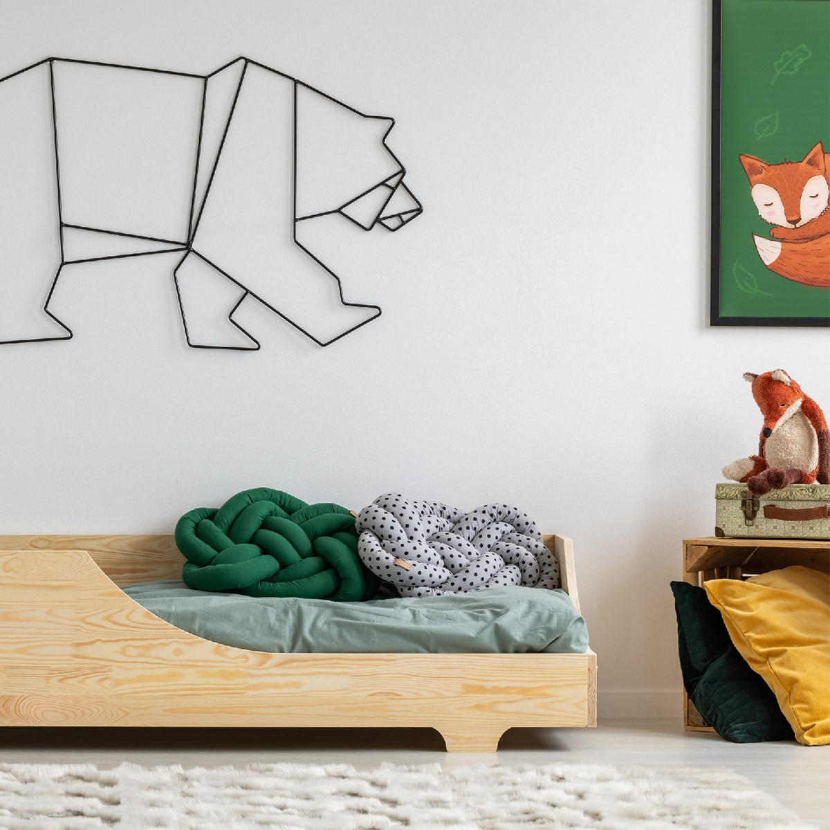 POSTEL 90/200 Tonio Přírodní dřevo - hnědá, dřevo (90/200cm) - Petits-meubles