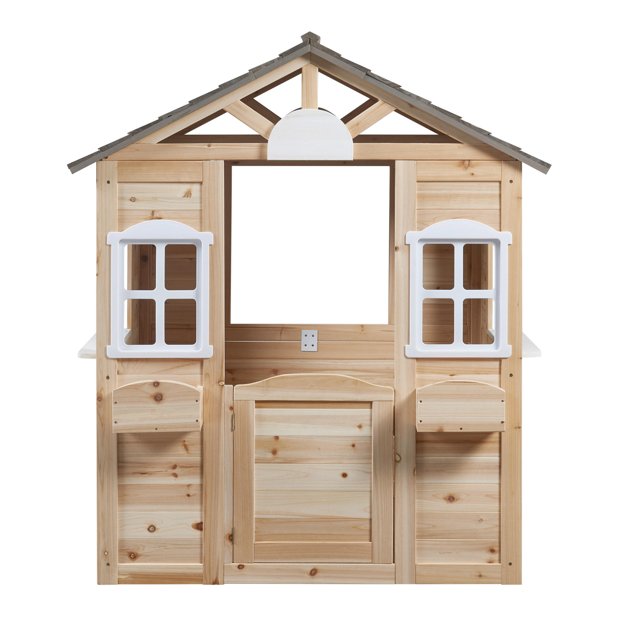 GARTENSPIELHAUS Acciano - Naturfarben/Grau, Holz (113/131/97cm) - casa.pro