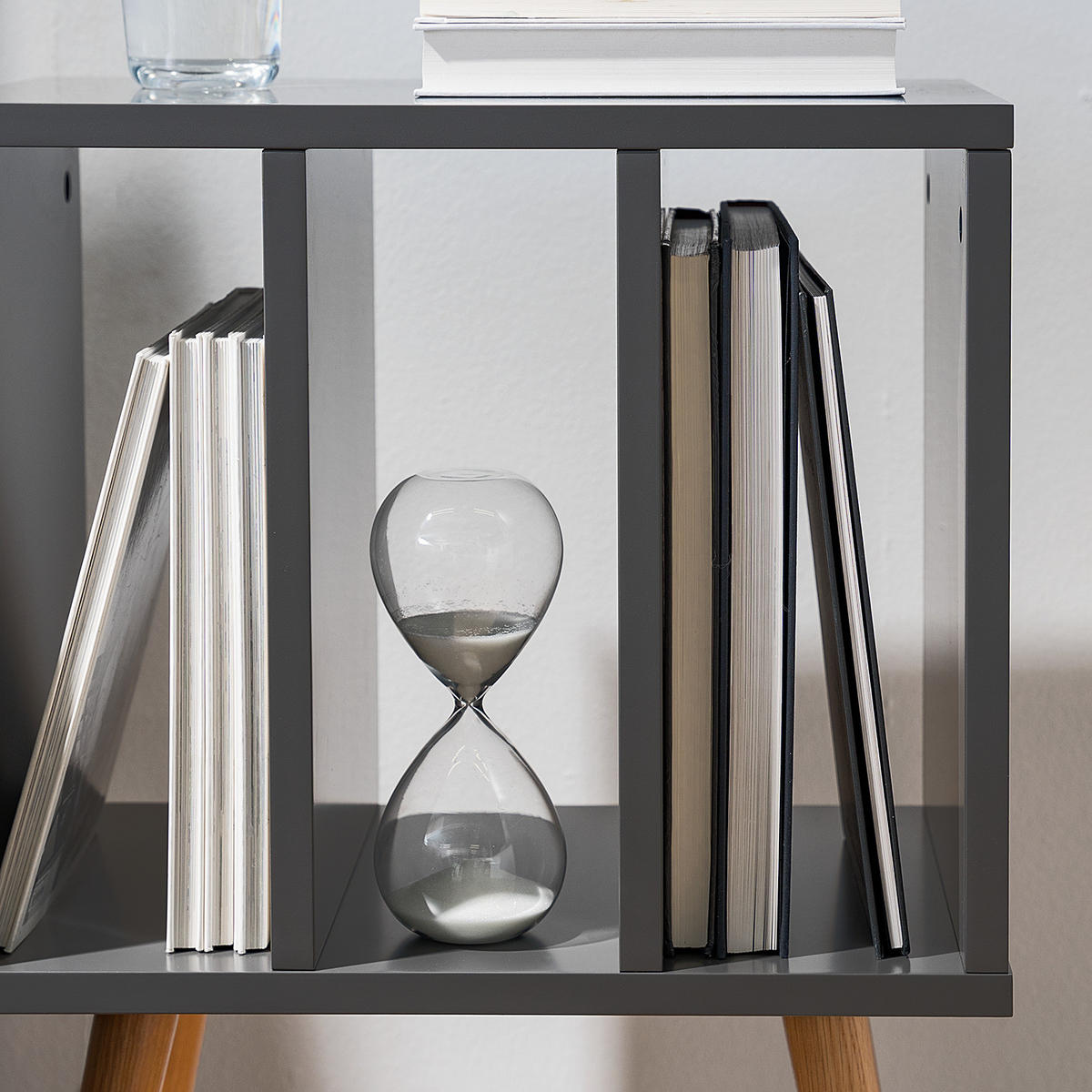 BEISTELLTISCH - MDF / Massivholz - Eichefarben/Grau, Holz/Holzwerkstoff (30/45/75cm) - home24