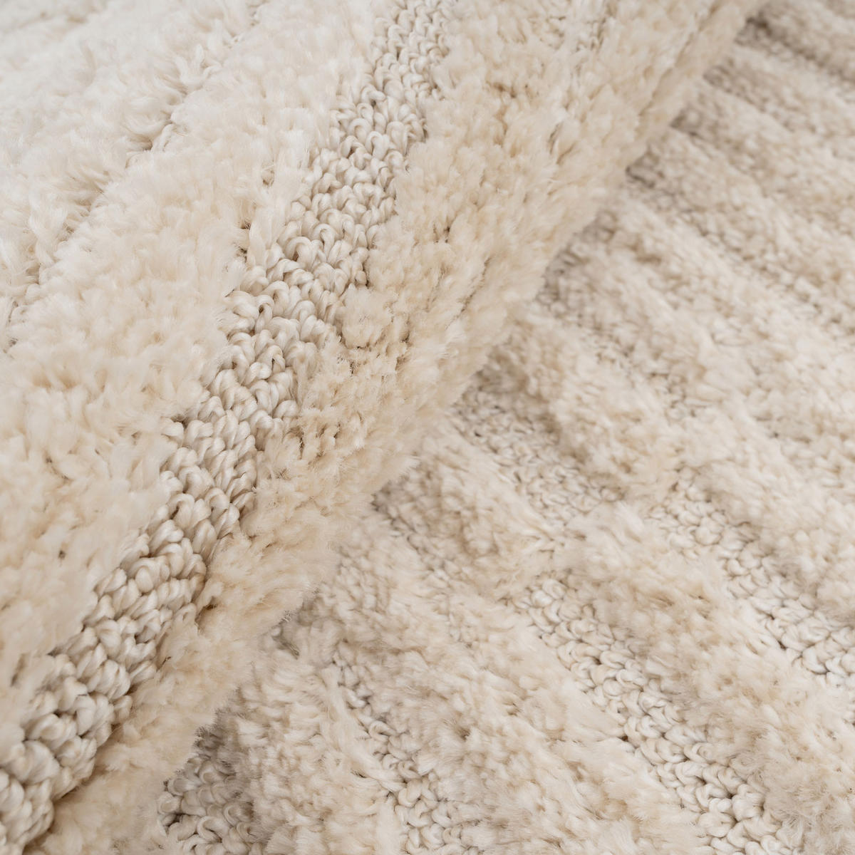 WEBTEPPICH Bowie Beige - Beige, Textil (190/280cm) - Kukoon Rugs
