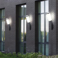 LED AUSSEN-WANDLEUCHTE Edelstahl Anthrazit 3er Set - Anthrazit, Metall (7.6/39/17cm)