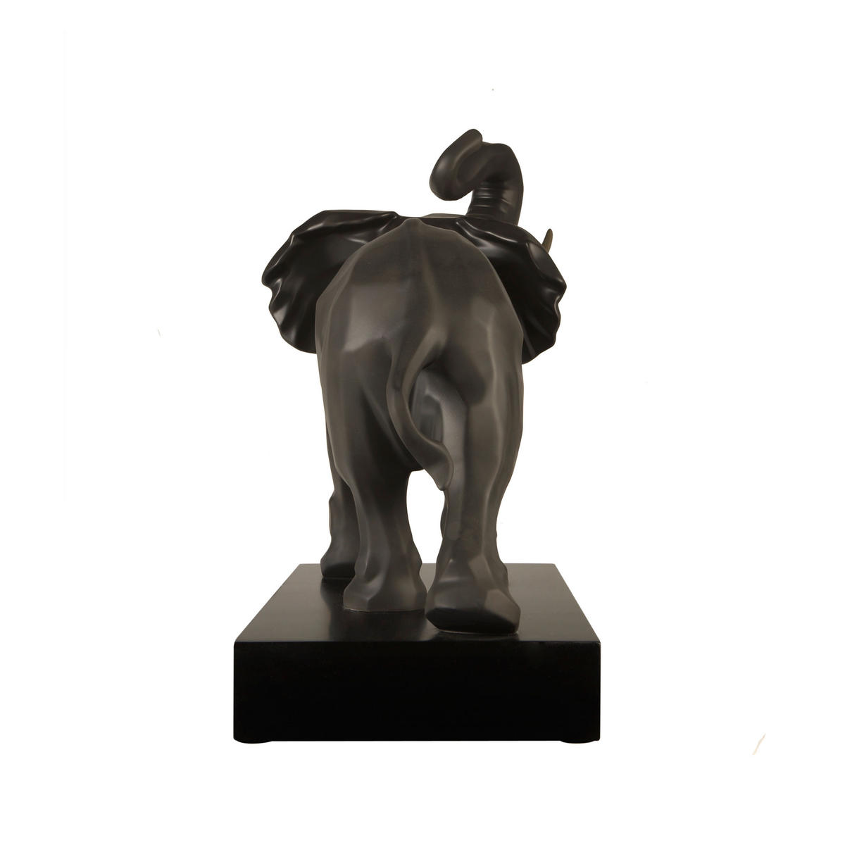 DEKOOBJEKT Studio 8 - Elefant, Biskuit-Porzellan, Schwarz, 43 cm - Schwarz, Keramik (25/43/57cm) - Goebel