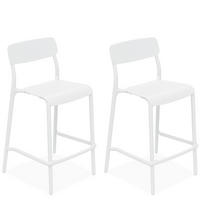 GARTENHOCKER GALIO, 2-er Set - Weiß, Kunststoff (52/98.5/54.5cm) - KONSIMO®