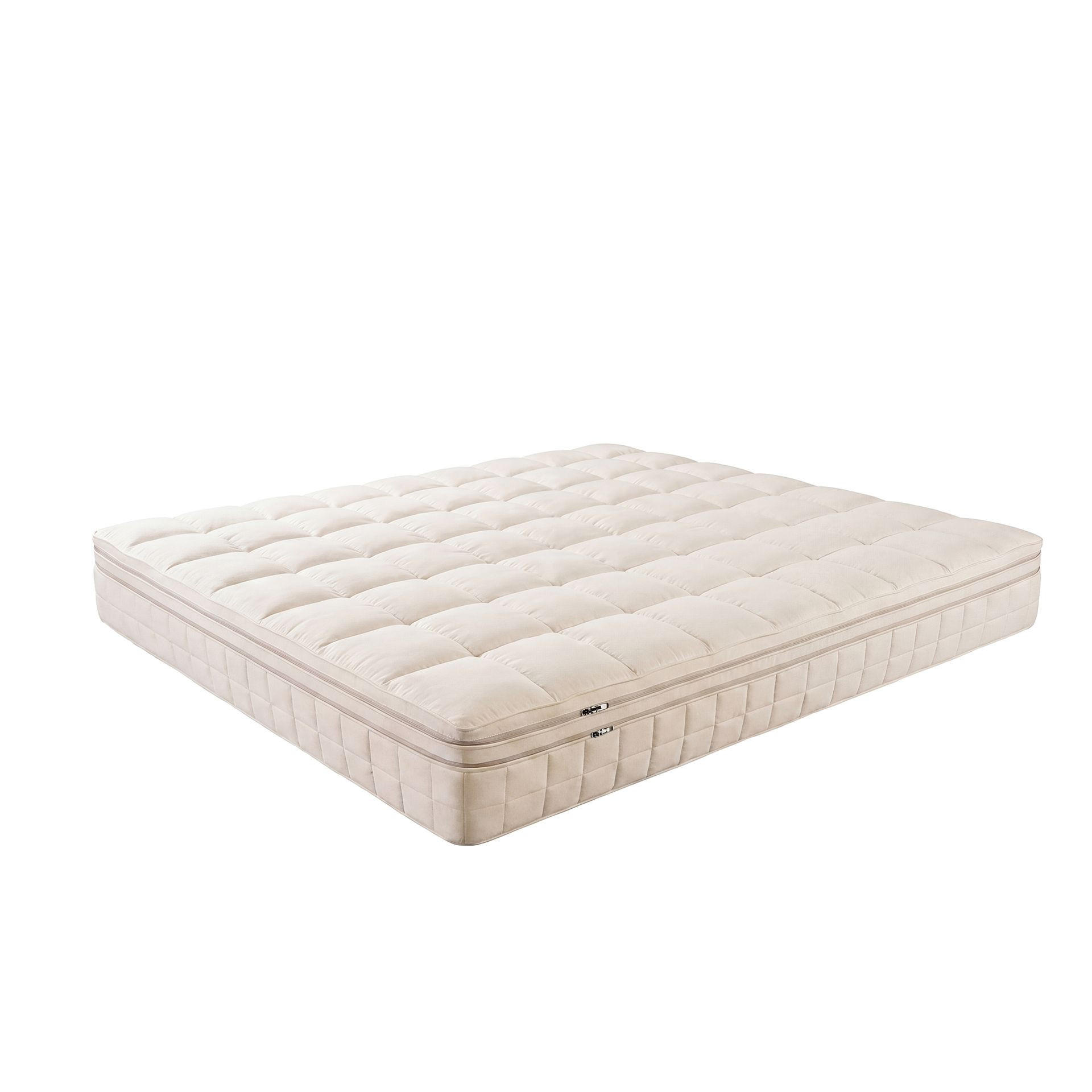 HYBRIDMATRATZE aus Naturlatex mit Cooltex Taschen-Minifedern 180x200 180/200/31 cm - Beige, Naturmaterialen/Textil (180/200cm) - ANGEL CERDA