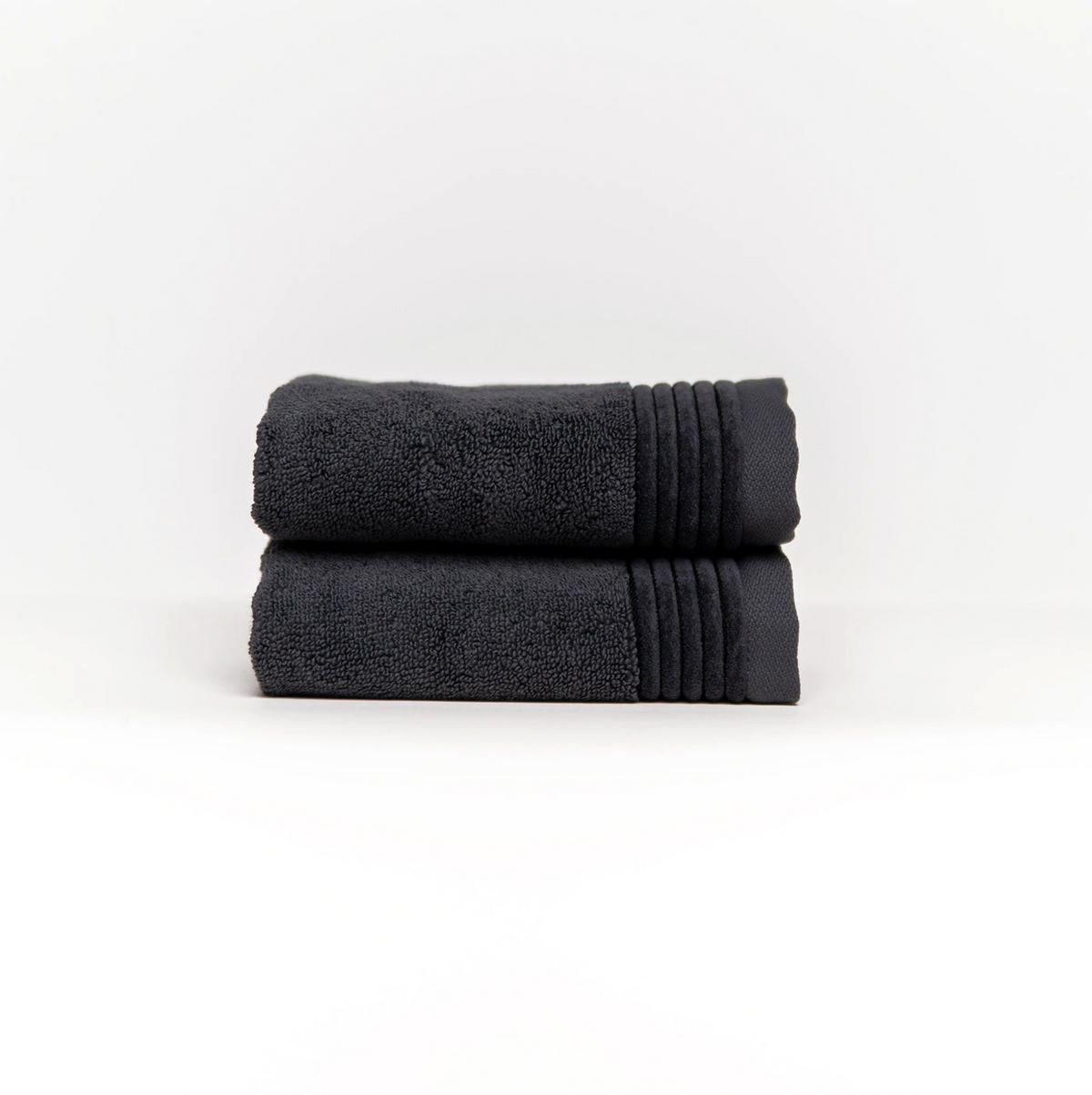 GÄSTETUCH Soothing Shadows 2er set, 33x55cm, Baumwolle, Dunkelgrau - Dunkelgrau, Textil (33/50cm) - SOWL