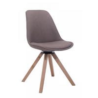 DREHSTUHL Stoff taupe - Taupe/Eukalyptusholzfarben, Holz/Textil (48/84/56cm) - CLP