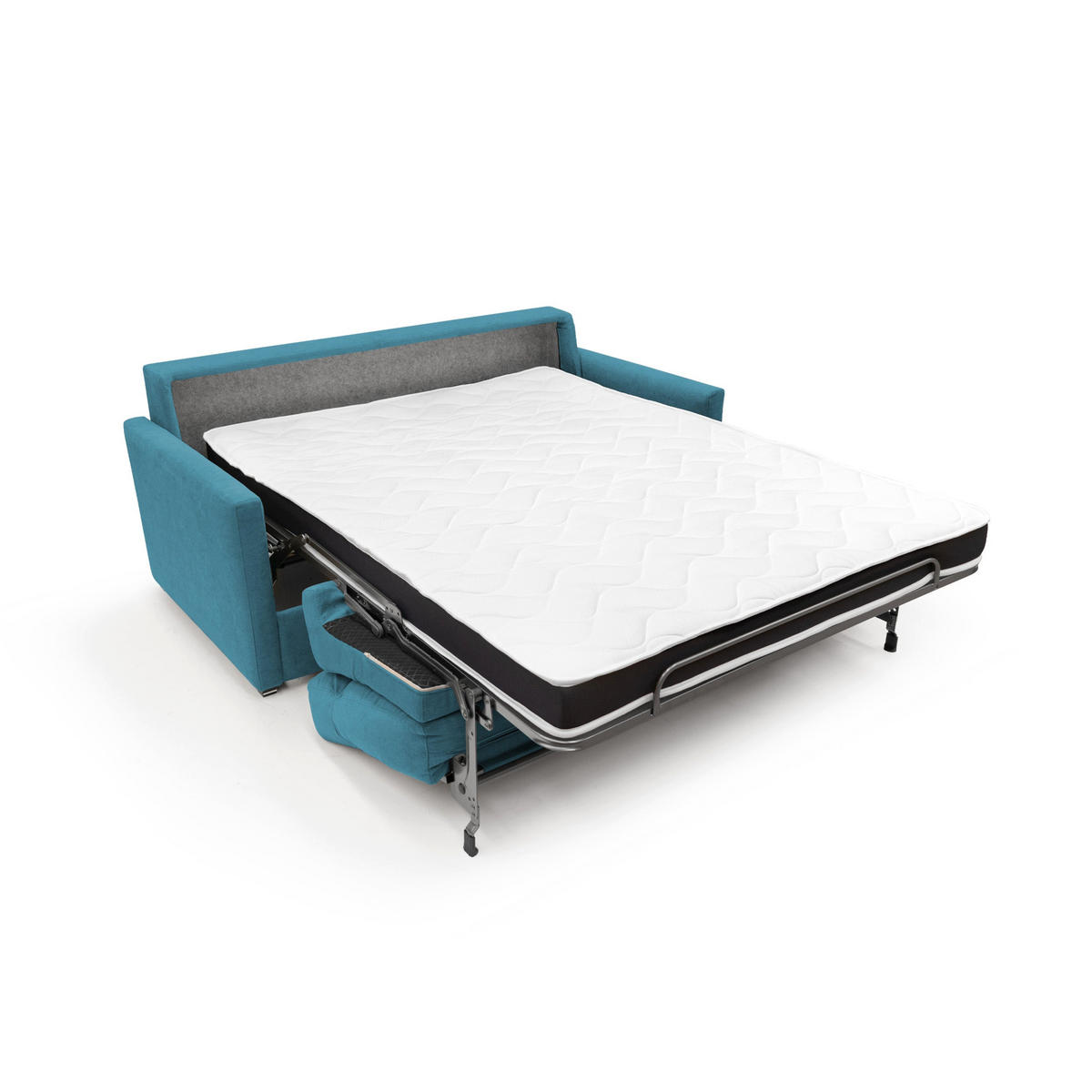 SCHLAFSOFA Margot - Hellblau, Textil (196/102/97cm) - Divani.store