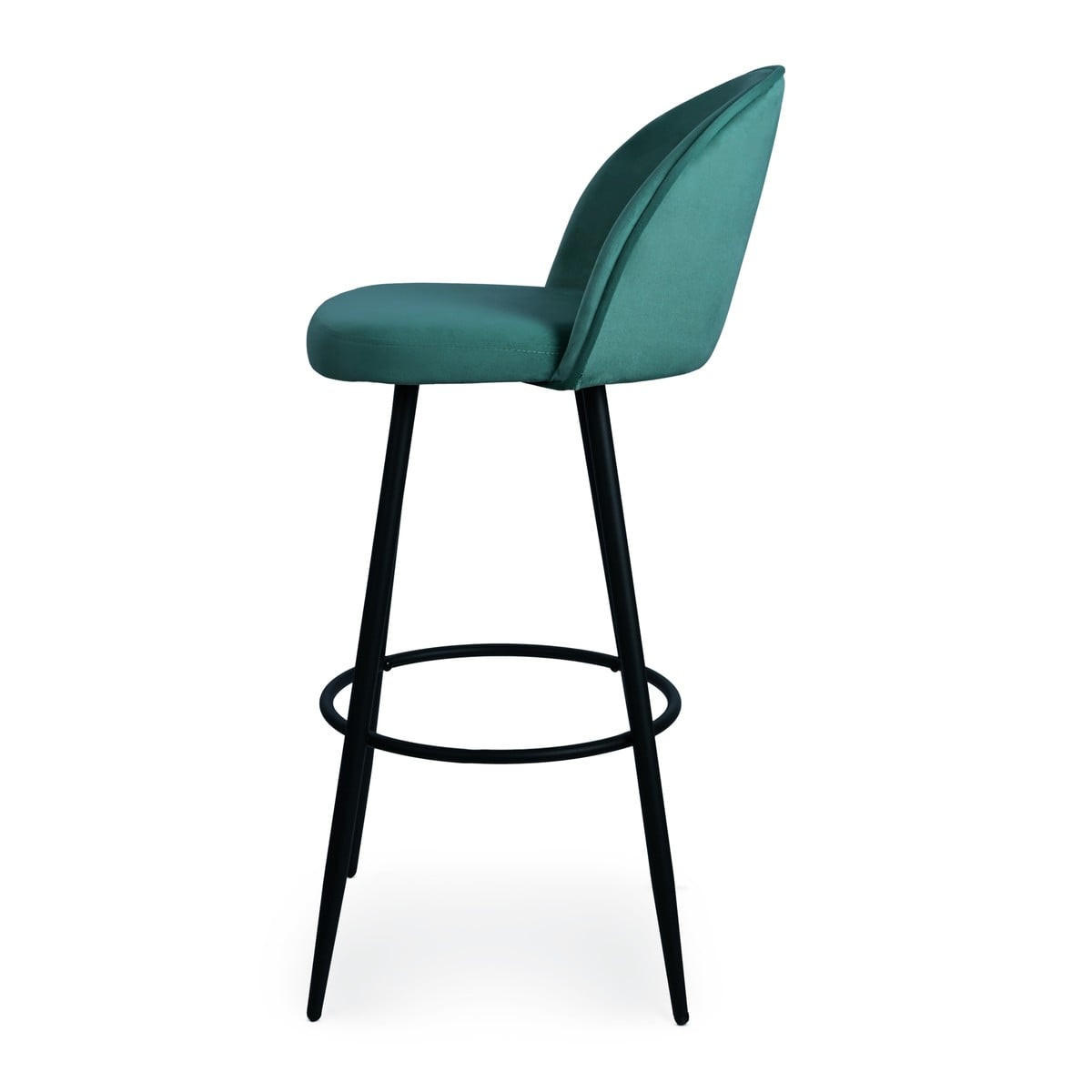 BARHOCKER (2er-set) aus samt - houndi 52/47/102 cm - Türkis, Textil (47/102/52cm) - Calicosy