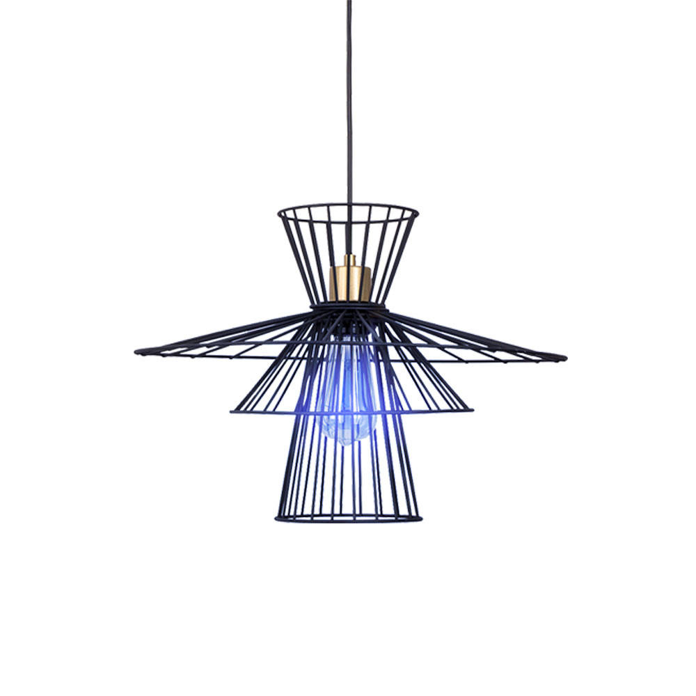 LED HÄNGELEUCHTE Metalldraht Schwarz - Schwarz, Metall (45/45/150cm) - Nowa