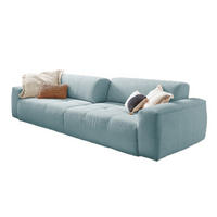 SOFA MIT SITZTIEFENVERSTELLUNG PALACE Blau Cord - Blau, Textil (298/74/120cm) - KAWOLA