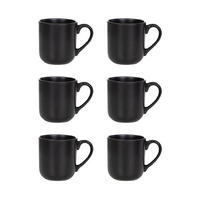 BECHER Famelio schwarz 0,4 l 6er-Set - Schwarz, Keramik (0.4L) - Homla