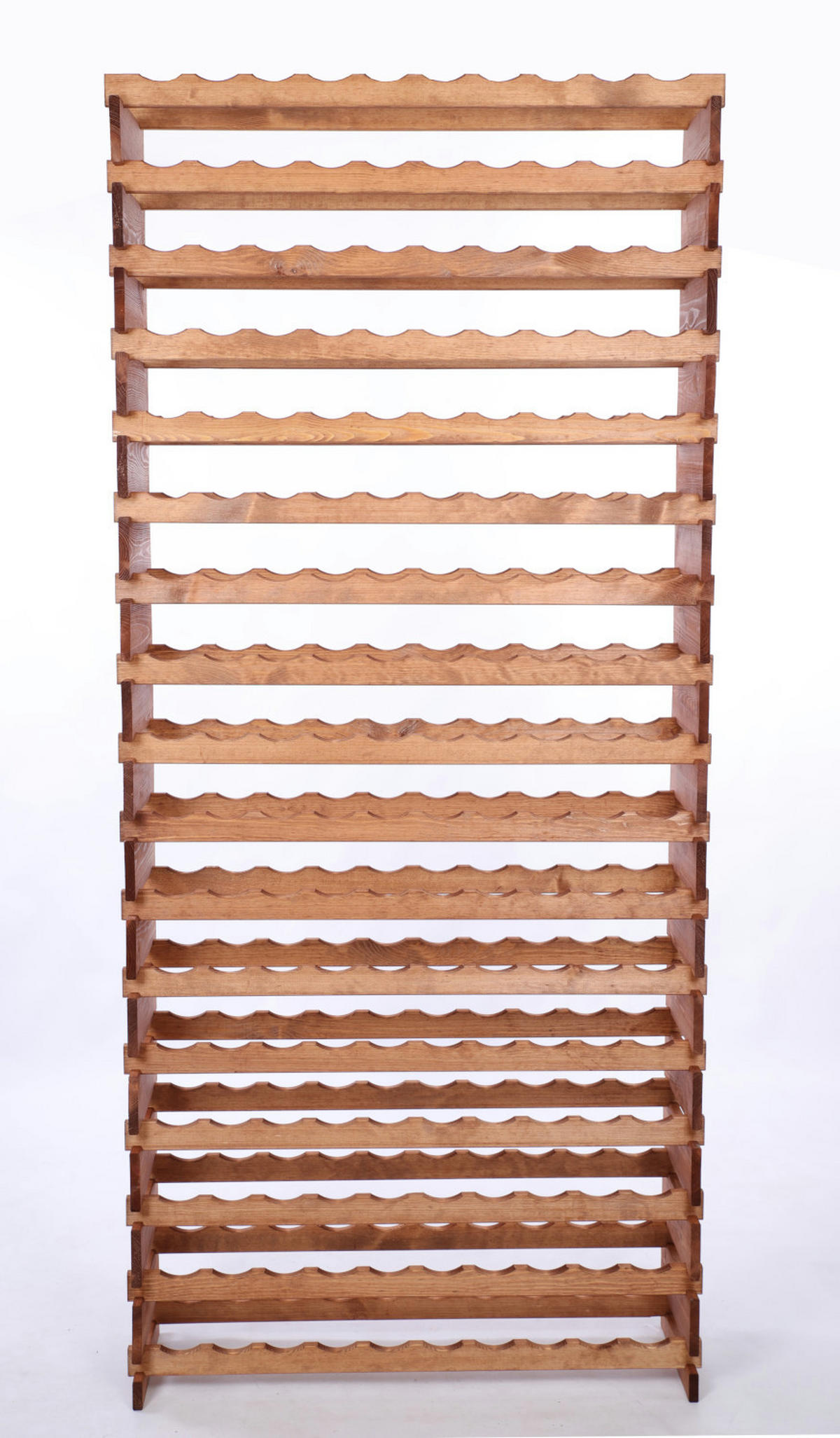 WEINREGAL VINOTECA FLEX PRO HxBxT 233x103x28cm 170 Flaschen auf 17 Ebenen Braun geölt - Braun, Holz (103/233/28cm) - PROREGAL