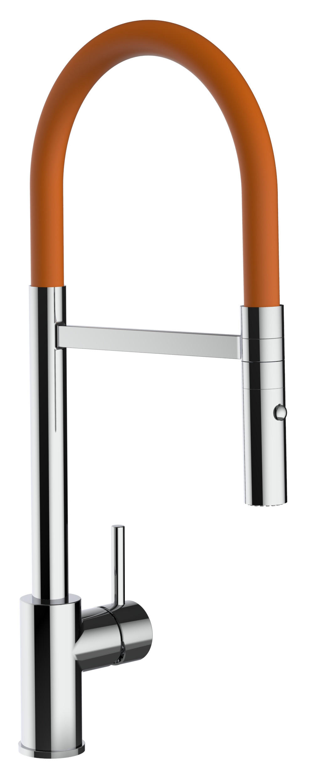 KÜCHENARMATUR, Verchromt und Orange, 2-Strahl-Brause - Orange, Metall (20.9/51.3/20.9cm) - VIZIO