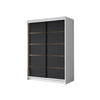 SCHIEBETÜRENSCHRANK Lungo IV - Goldfarben/Multicolor, Holzwerkstoff/Metall (120/200/58cm) - MIRJAN24