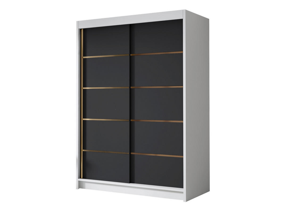 SCHIEBETÜRENSCHRANK Lungo IV - Goldfarben/Multicolor, Holzwerkstoff/Metall (120/200/58cm) - MIRJAN24