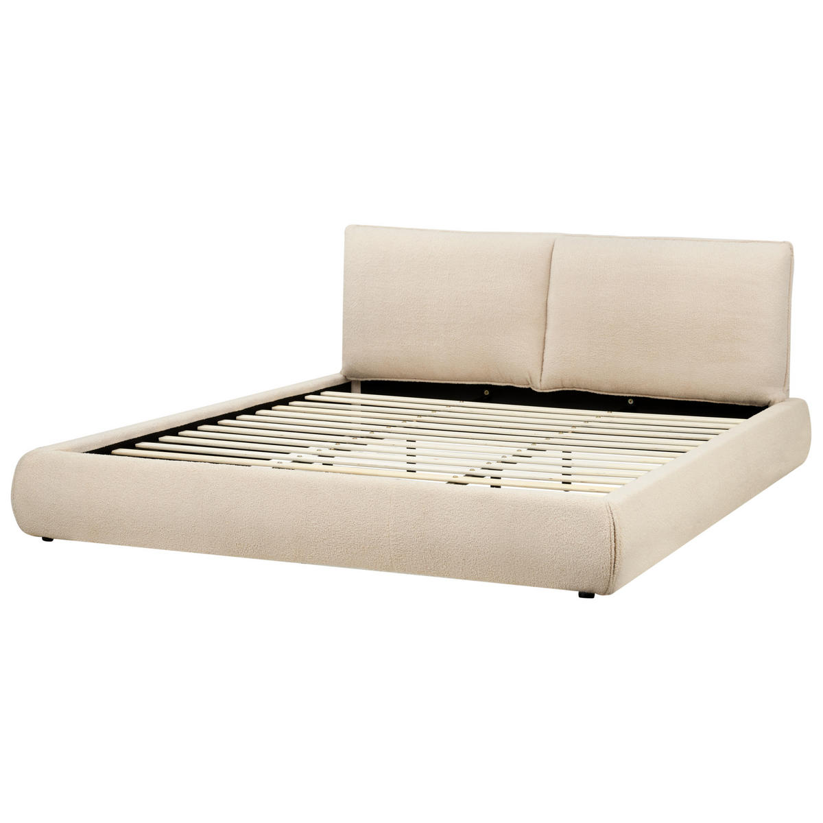 POLSTERBETT mit Lattenrost 180x200 cm Beige Vinay - Beige, Textil (180/200cm) - Beliani