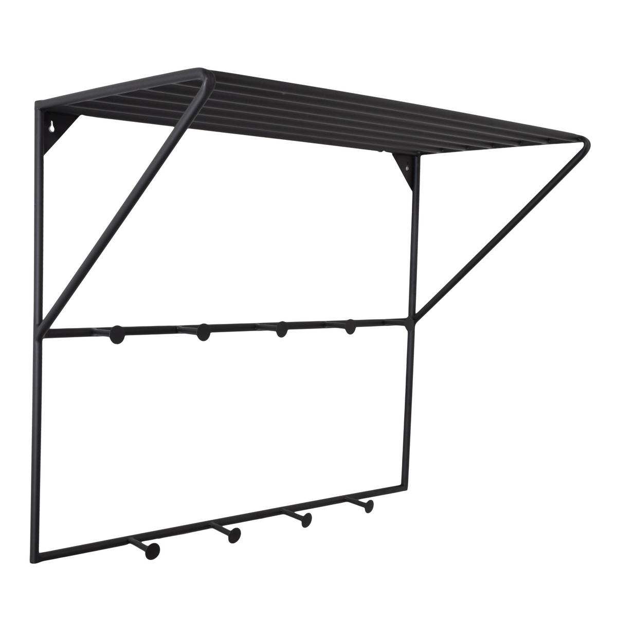 KLEIDERABLAGE Jasmin Schwarz - Schwarz, Metall (80/60/32cm) - LOFT42