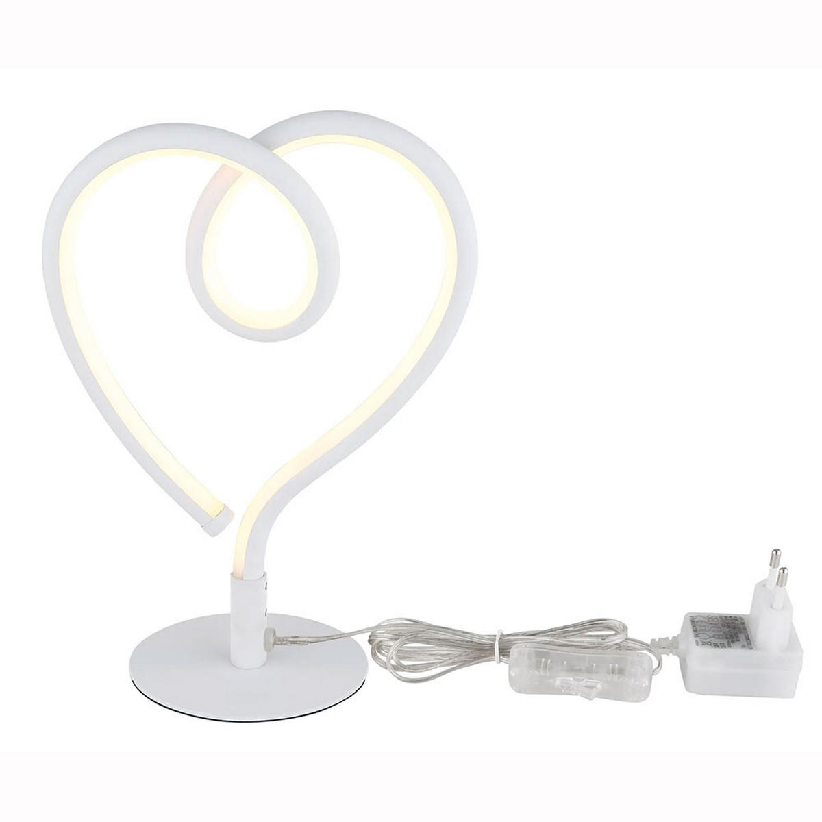 LED TISCHLEUCHTE Amore Weiß Matt - Weiß, Metall (16/10/23.5cm) - Globo Lighting
