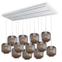 HÄNGELEUCHTE Velo 12-flammig Rauch Ø 20cm - Anthrazit/Weiß, Glas (20/20/20cm) - s.luce
