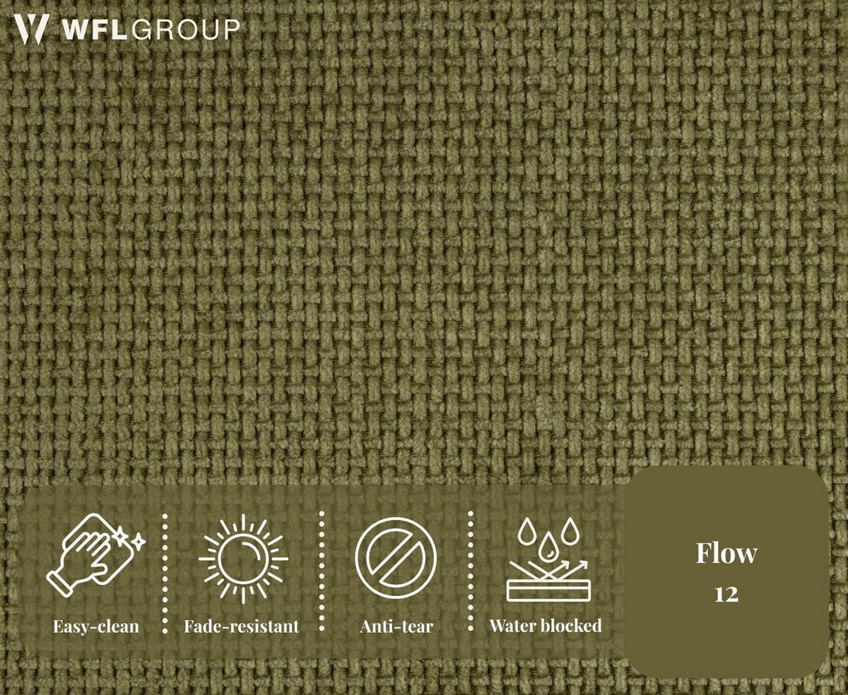 ECKSOFA Marion mit Schlaffunktion & Bettkasten in Chenille Grün, Rechts 267/154/83 cm - Schwarz/Grün, Kunststoff/Textil (267/154cm) - WFL GROUP