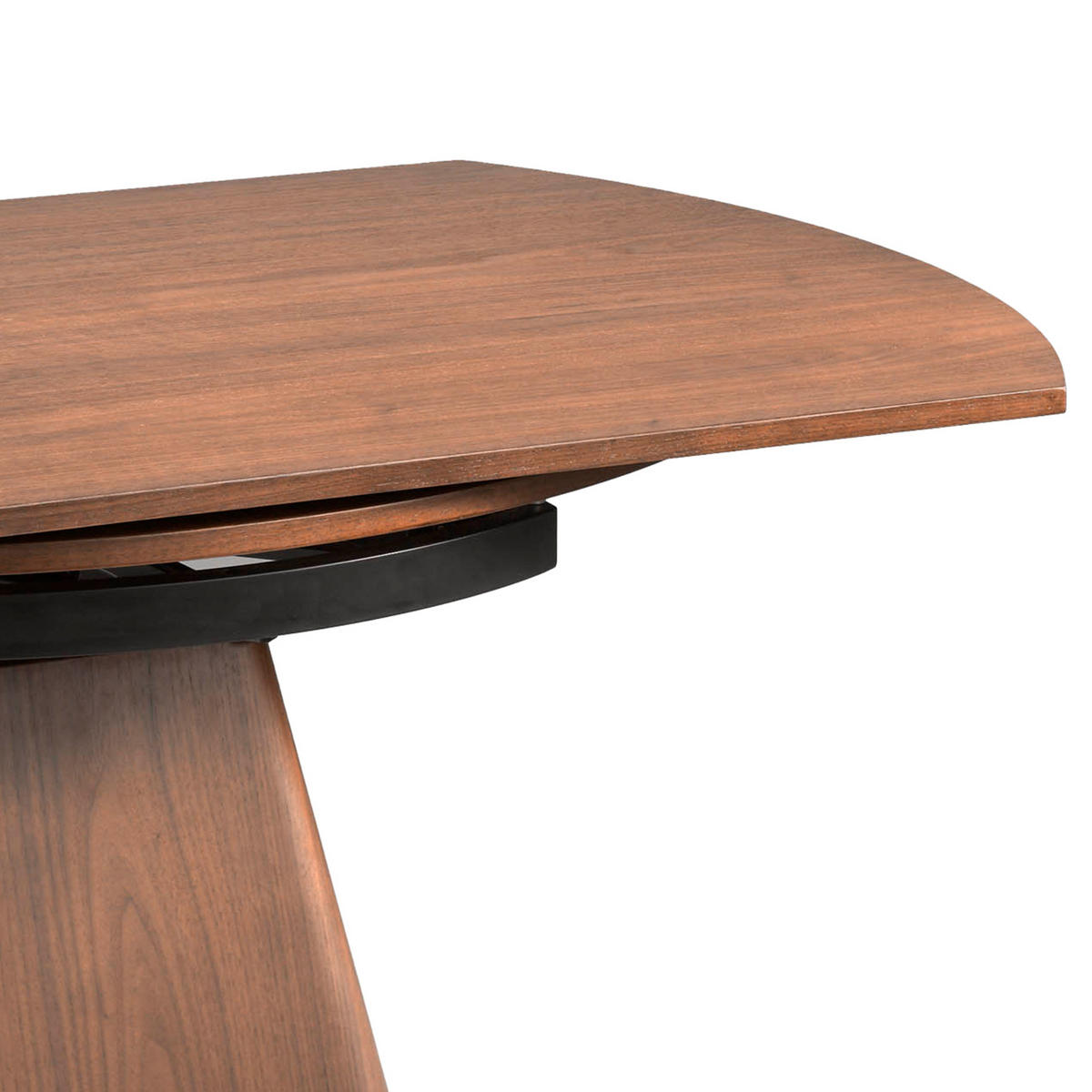 ESSTISCH Rechteckig Walnuss Schwarz 80/140/34 cm - Walnussfarben/Schwarz, Holz/Metall (140/80/34cm) - ANGEL CERDA