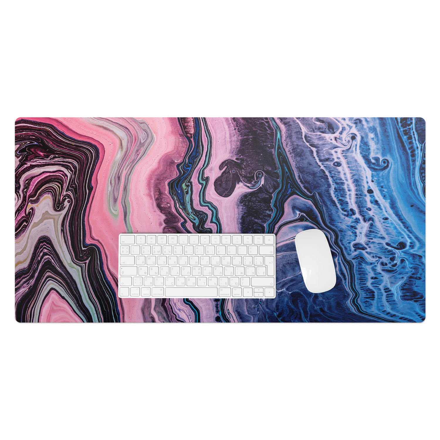 Wallfluent Schreibtischunterlage Rosa 45x1.6x90 cm