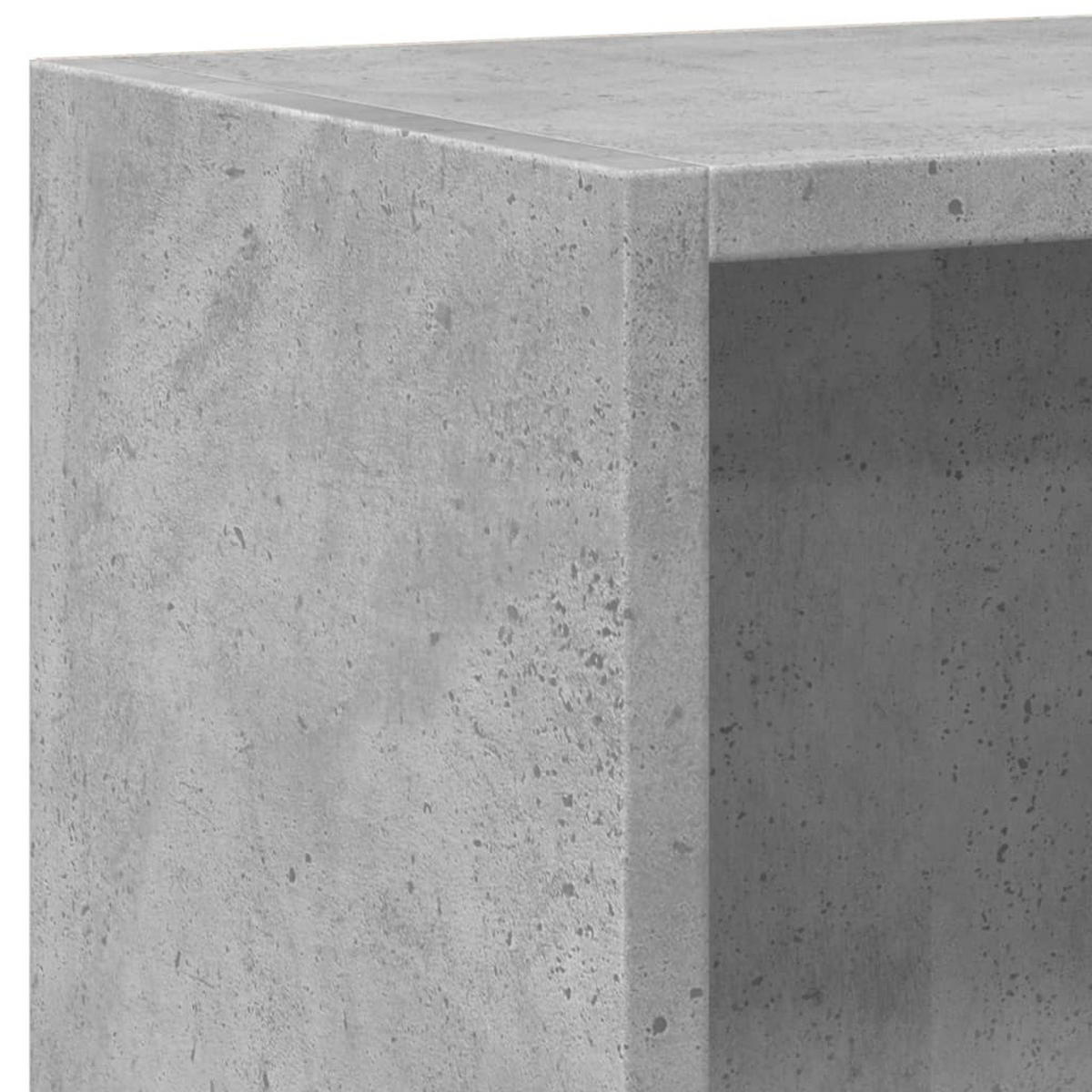 BÜCHERREGAL mit 2 Fächern 60/24/76 cm aus Holzwerkstoff Betongrau - Hellgrau, Holz (60/76/24cm) - vidaXL