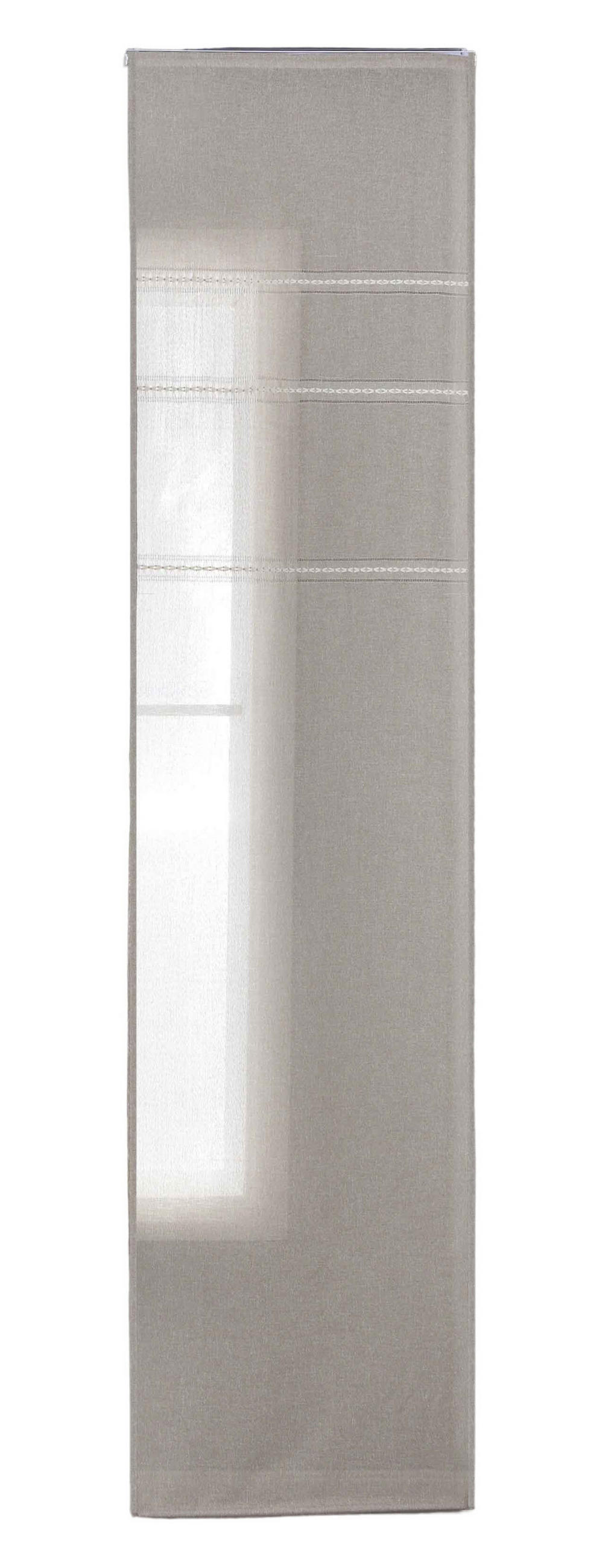 SCHIEBEVORHANG »Leipzig« HxB 245x60 cm Taupe - Taupe, Textil (60/245/245cm) - Gardinenbox