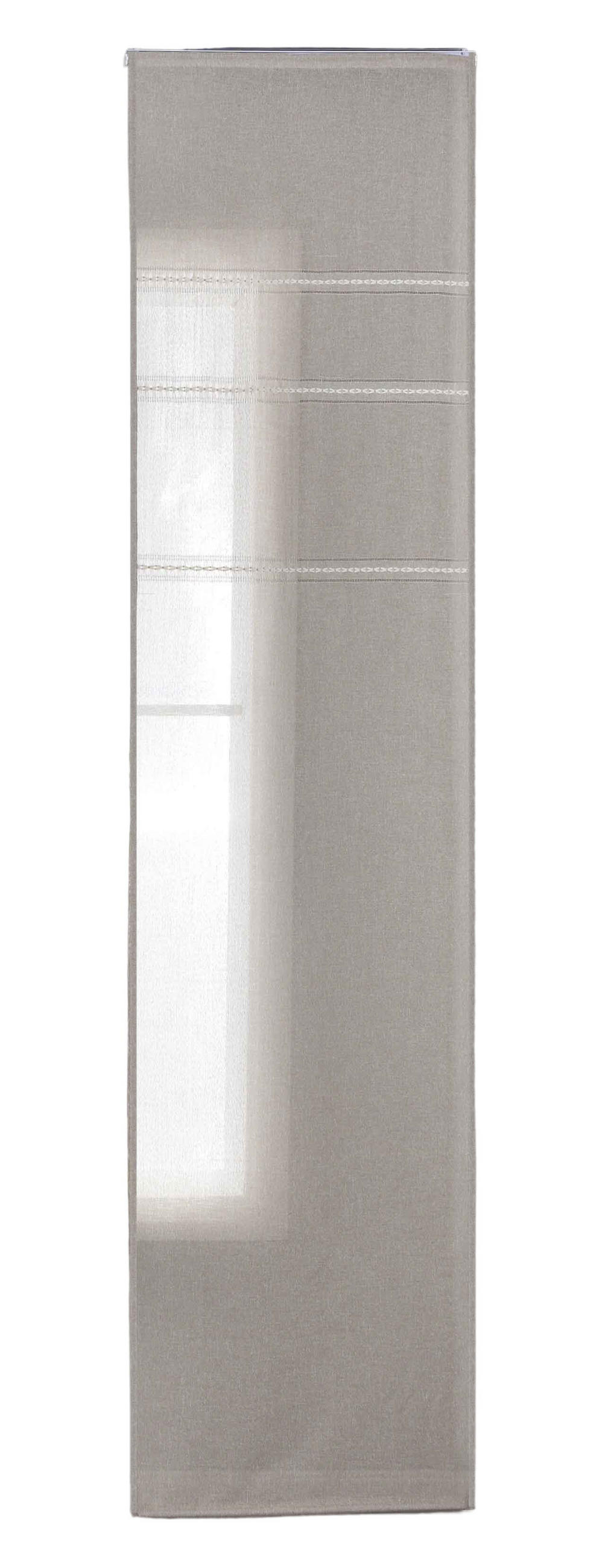 SCHIEBEVORHANG »Leipzig« HxB 245x60 cm Taupe - Taupe, Textil (60/245/245cm) - Gardinenbox