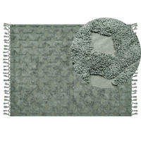 KURZFLOR-TEPPICH Kars 200/140 cm - Grün, Textil (140/200cm) - Beliani