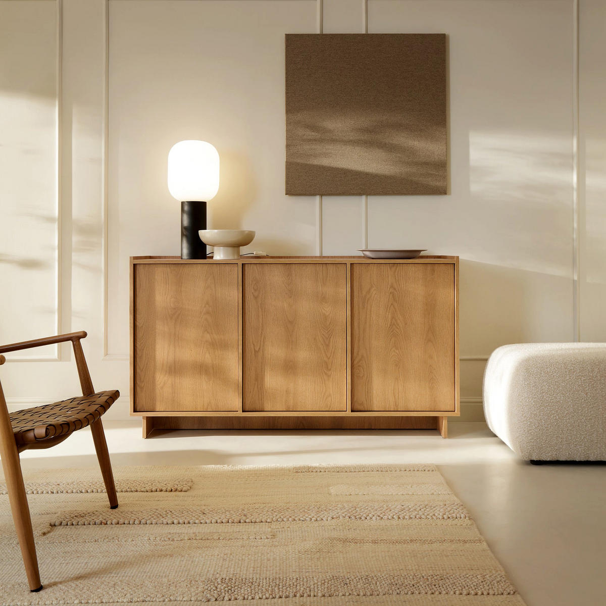 KOMMODE Kiyro - Braun, Holzwerkstoff (147/82/39cm) - Pillovely