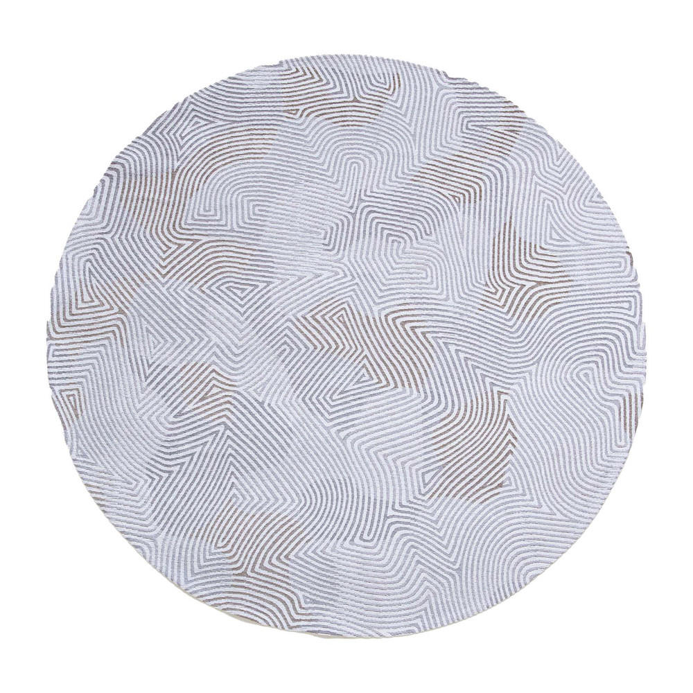 TEPPICH Oyster White Meditation 140/140 cm - Grau, Textil (140/140cm) - Louis De Poortere
