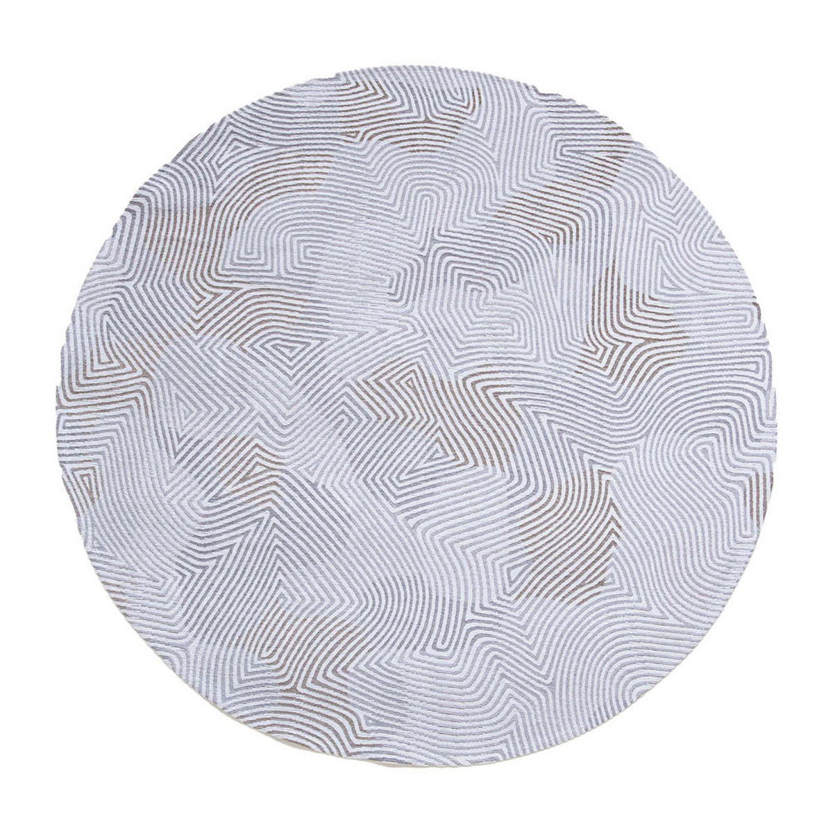 TEPPICH Oyster White Meditation 140/140 cm - Grau, Textil (140/140cm) - Louis De Poortere