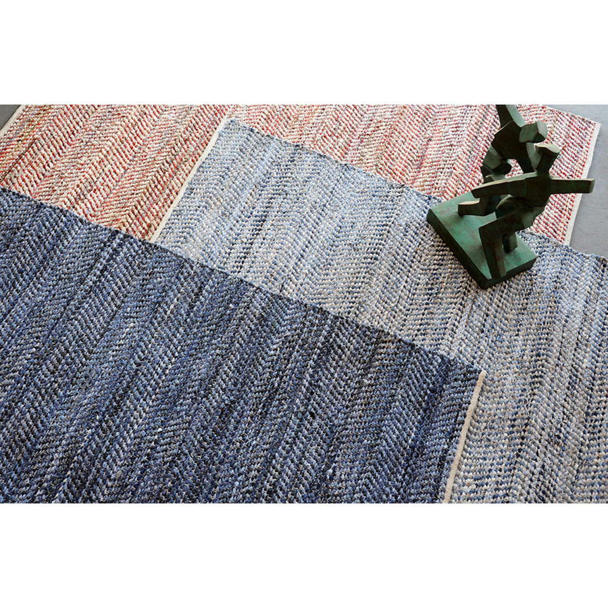 TEPPICH Atlas weiß/blau 160 x 230 cm - Weiß, Textil (230/160cm) - The Rug Republic