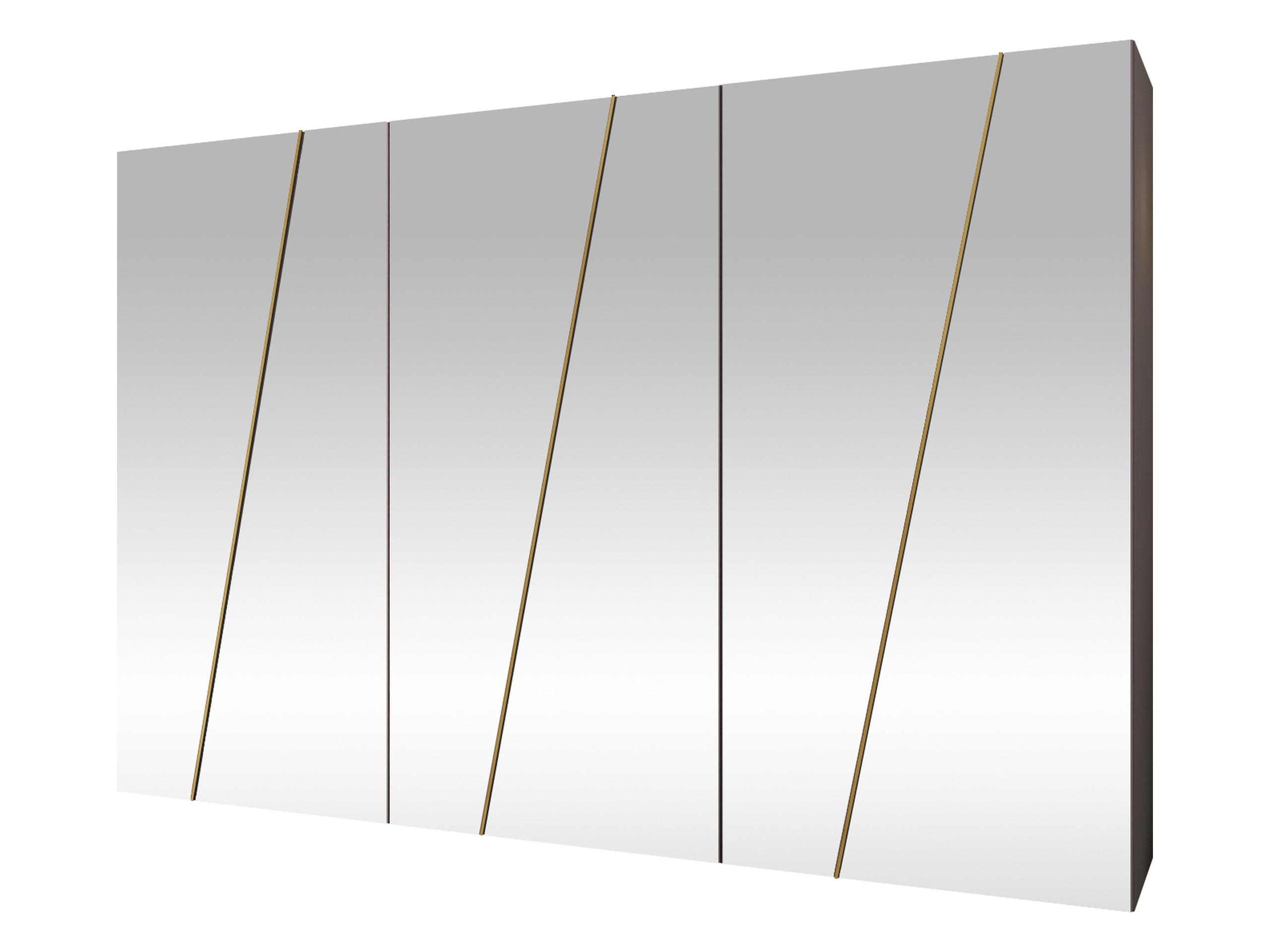 DREHTÜRENSCHRANK Zen 6L 300 cm - Kaschmir/Goldfarben, Holzwerkstoff/Kunststoff (300/202/50cm) - MIRJAN24