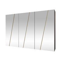 DREHTÜRENSCHRANK Zen 6L 300 cm - Kaschmir/Goldfarben, Holzwerkstoff/Kunststoff (300/202/50cm) - MIRJAN24