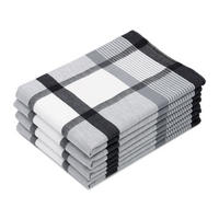 GESCHIRRTÜCHER, 4er-Set, 50x70 cm, 100% Baumwolle, Schwarz - Schwarz, Textil (50/70cm) - Zollner